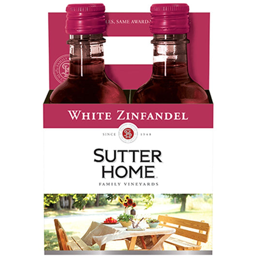 SUTTER HOME WHITE ZINF 187ML 4PACK